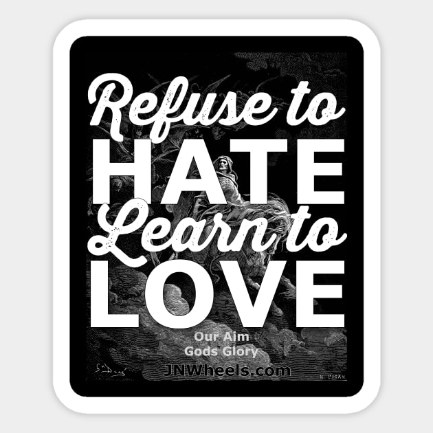 Hate and Love Design Sticker by JNWheels